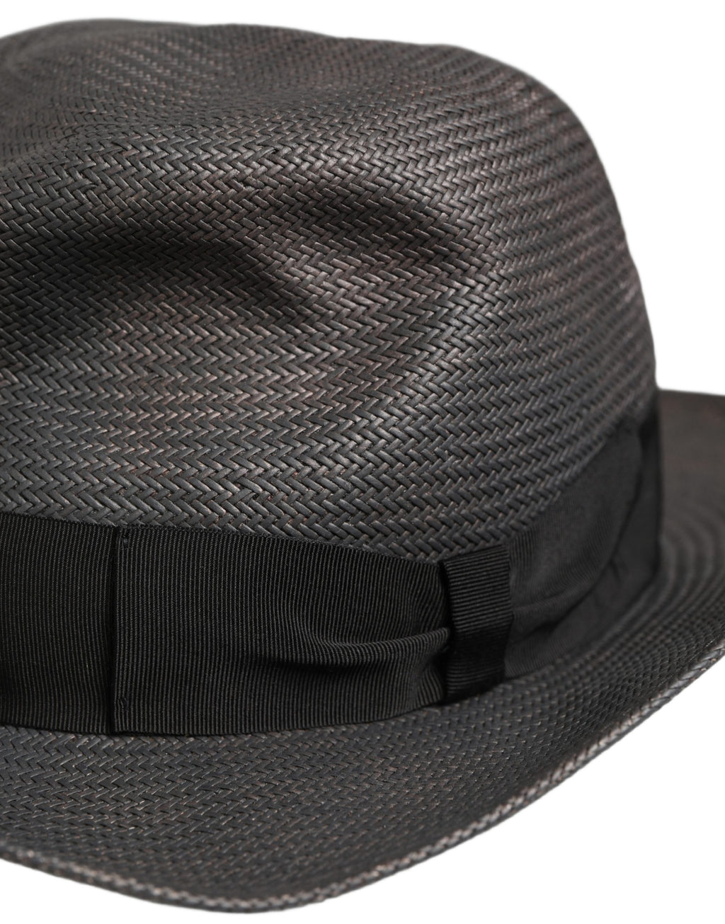 Dolce & Gabbana Herren Hut Fedora mit breiter Krempe aus Papiergewebe in Grau