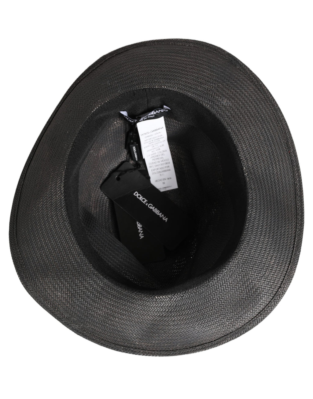 Dolce & Gabbana Herren Hut Fedora mit breiter Krempe aus Papiergewebe in Grau