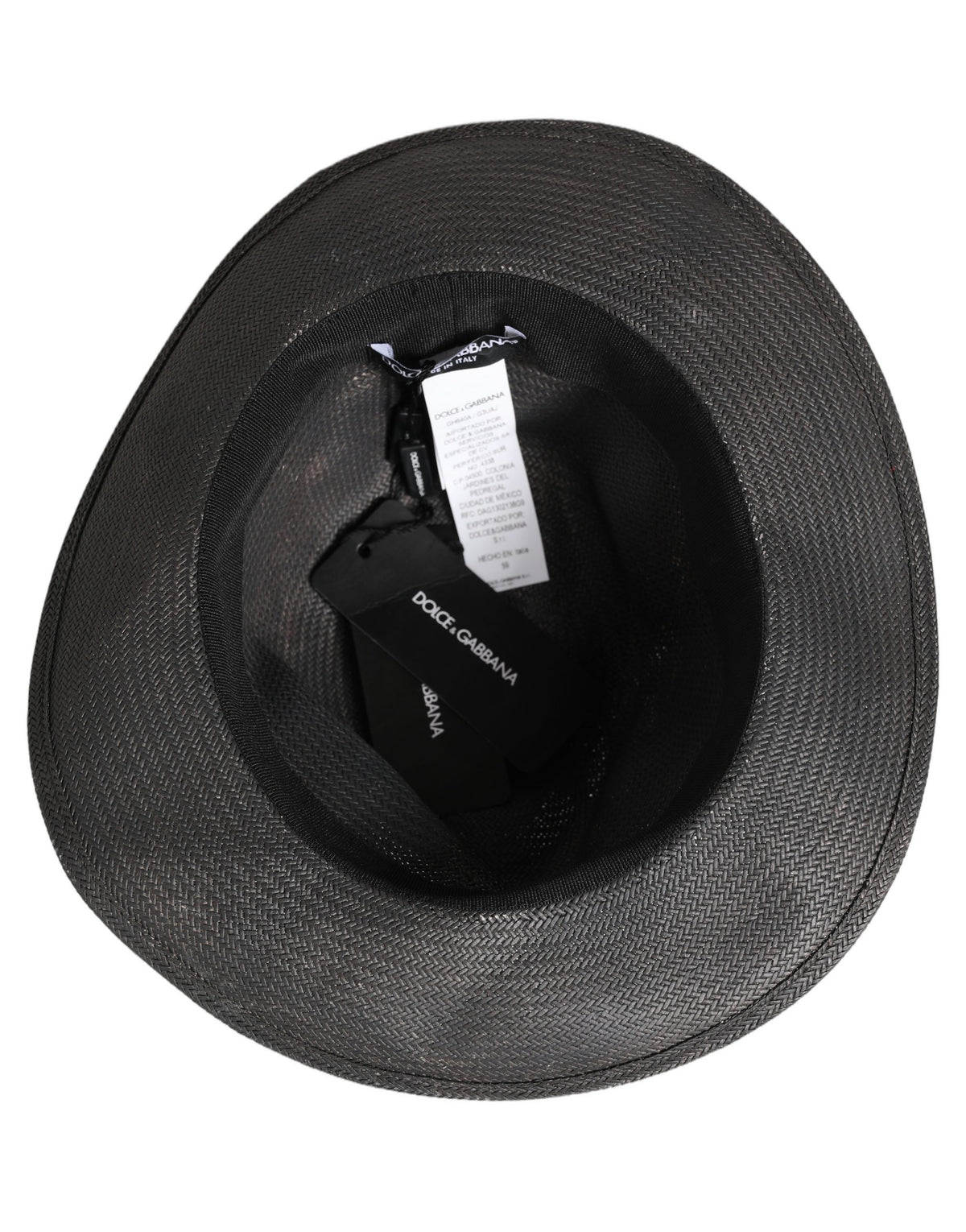 Dolce & Gabbana Herren Hut Fedora mit breiter Krempe aus Papiergewebe in Grau