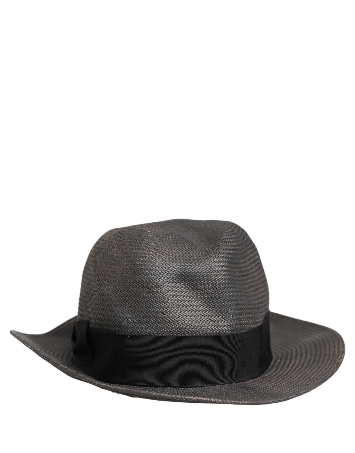 Dolce & Gabbana Herren Hut Fedora mit breiter Krempe aus Papiergewebe in Grau