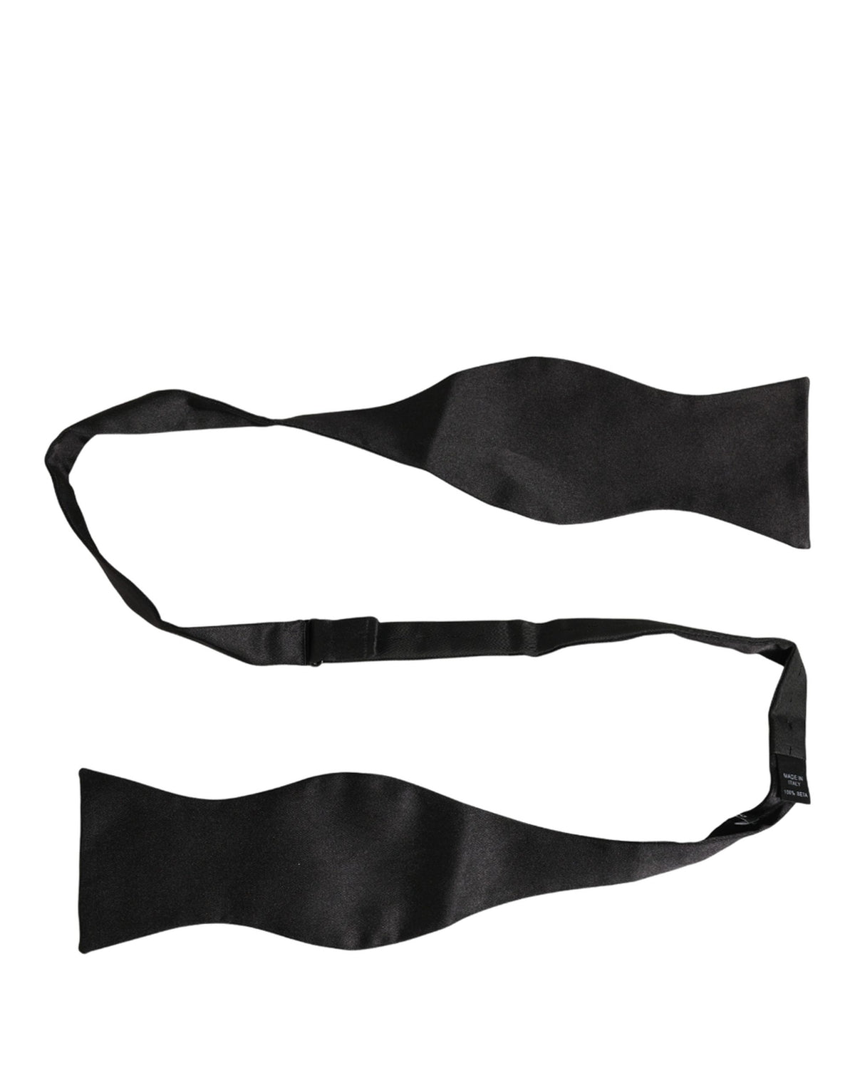 Dolce & Gabbana Herren Schwarze 100% Seide Verstellbare Krawatte Fliege