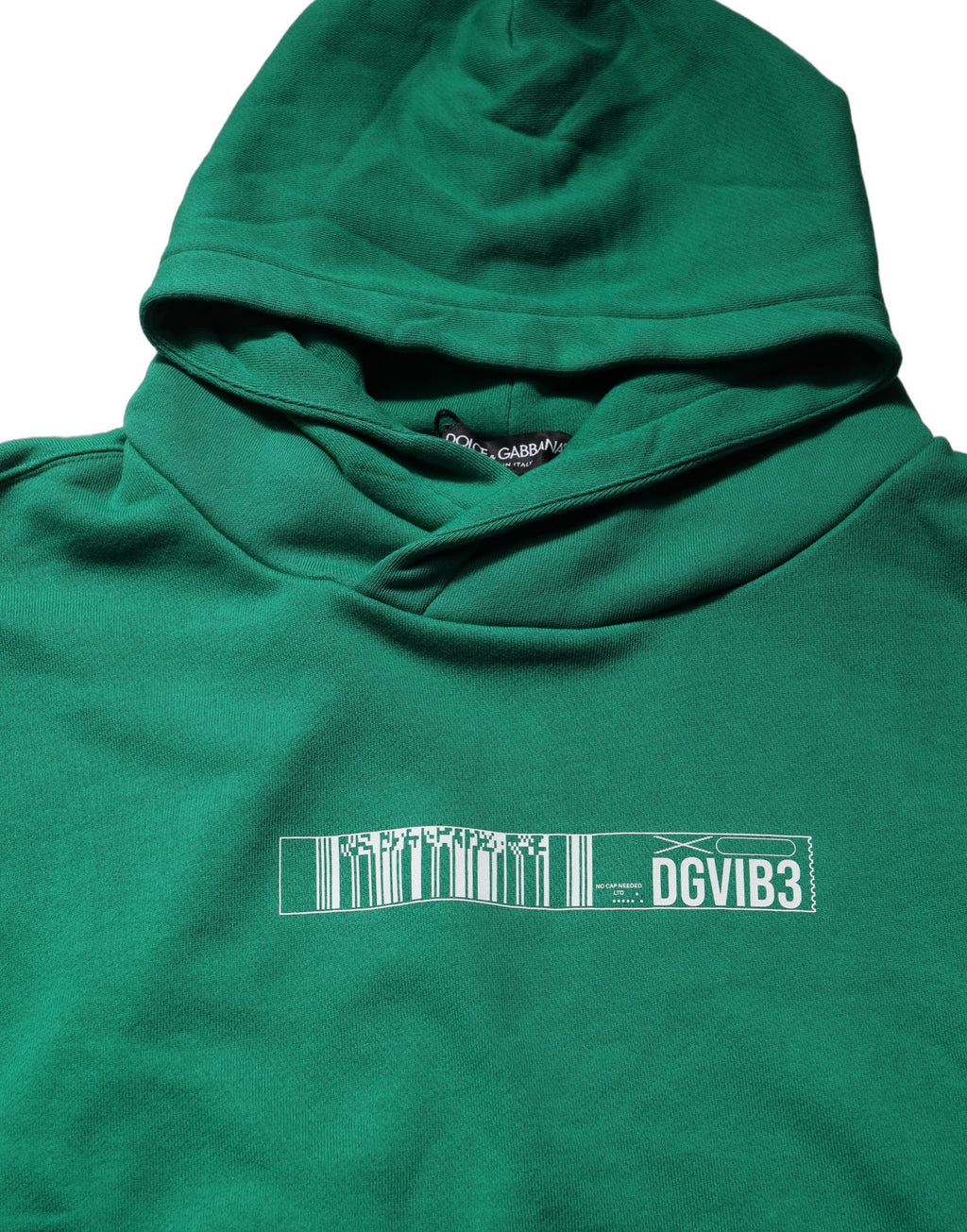 Dolce & Gabbana Grüner DGVIB3 Baumwoll-Kapuzenpullover Sweatshirt Pullover