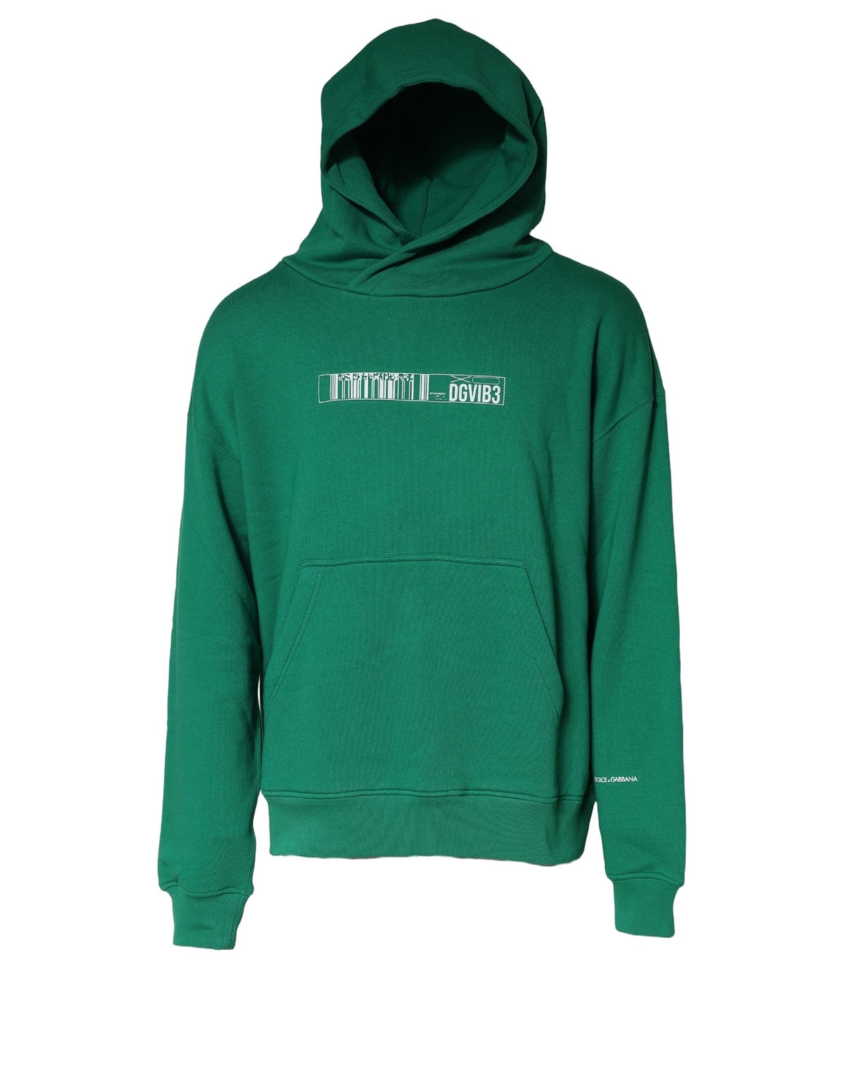 Dolce & Gabbana Grüner DGVIB3 Baumwoll-Kapuzenpullover Sweatshirt Pullover