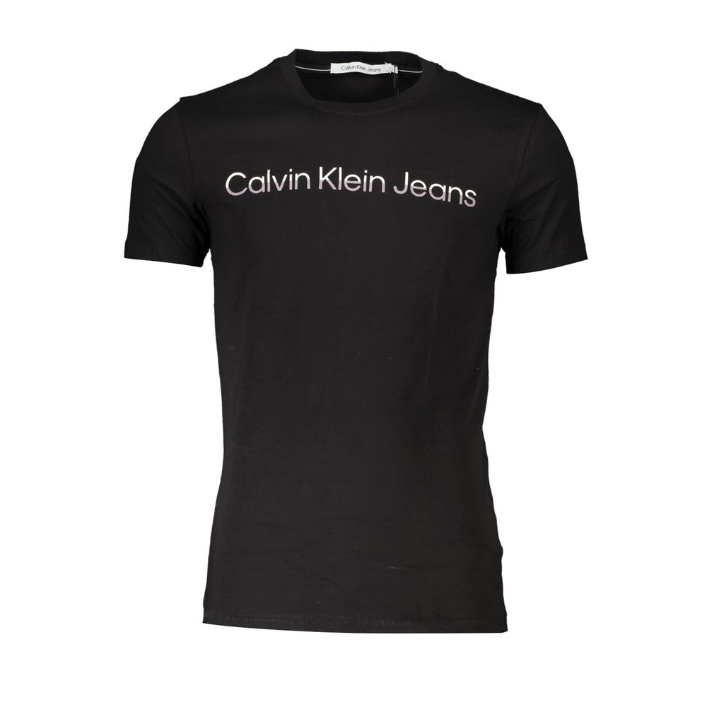 Calvin Klein Schwarzes Baumwoll-T-Shirt für Herren