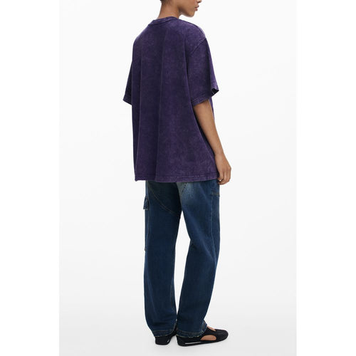 Desigual Lila Baumwoll-T-Shirt