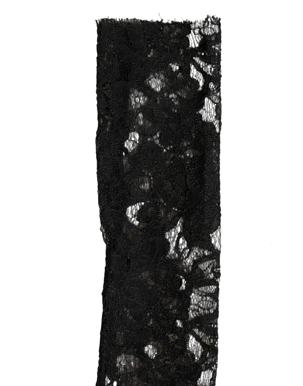 Dolce & Gabbana Armstulpen aus schwarzem Nylon mit floraler Spitze