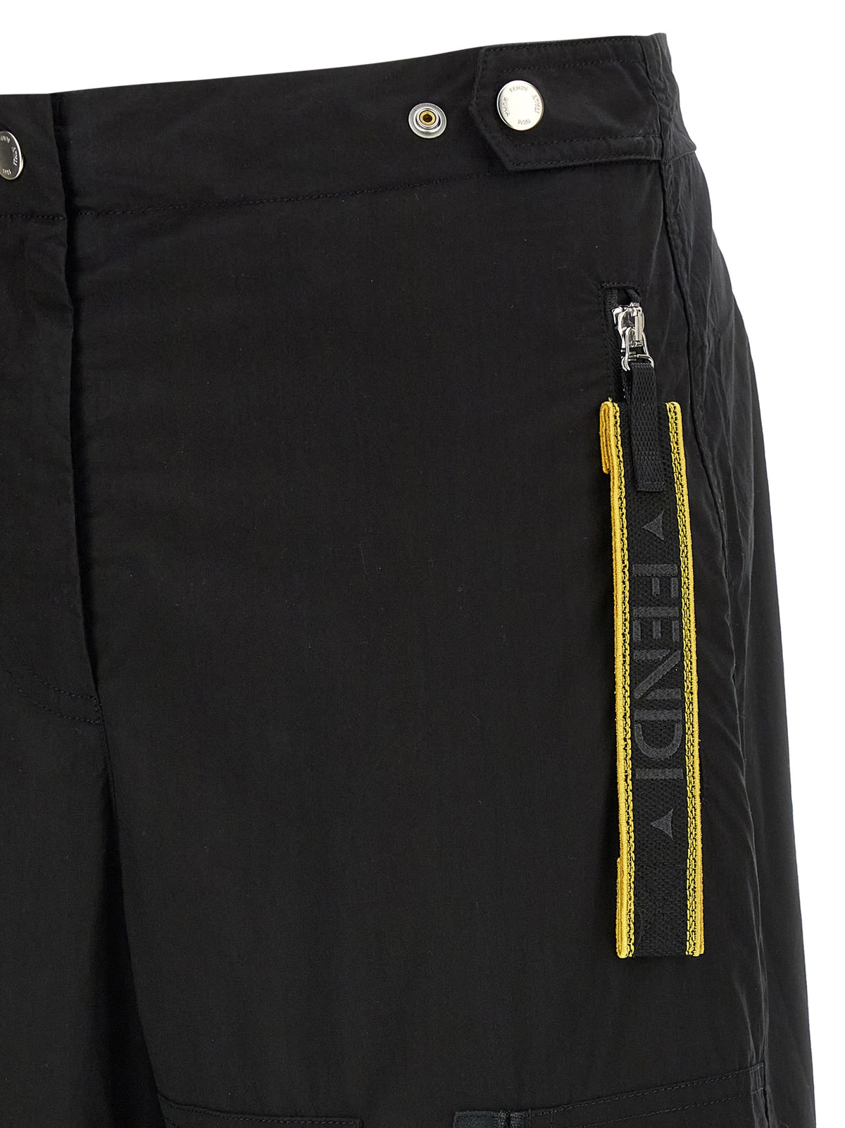 Fendi Schwarze Cargo-Hose aus Baumwolle