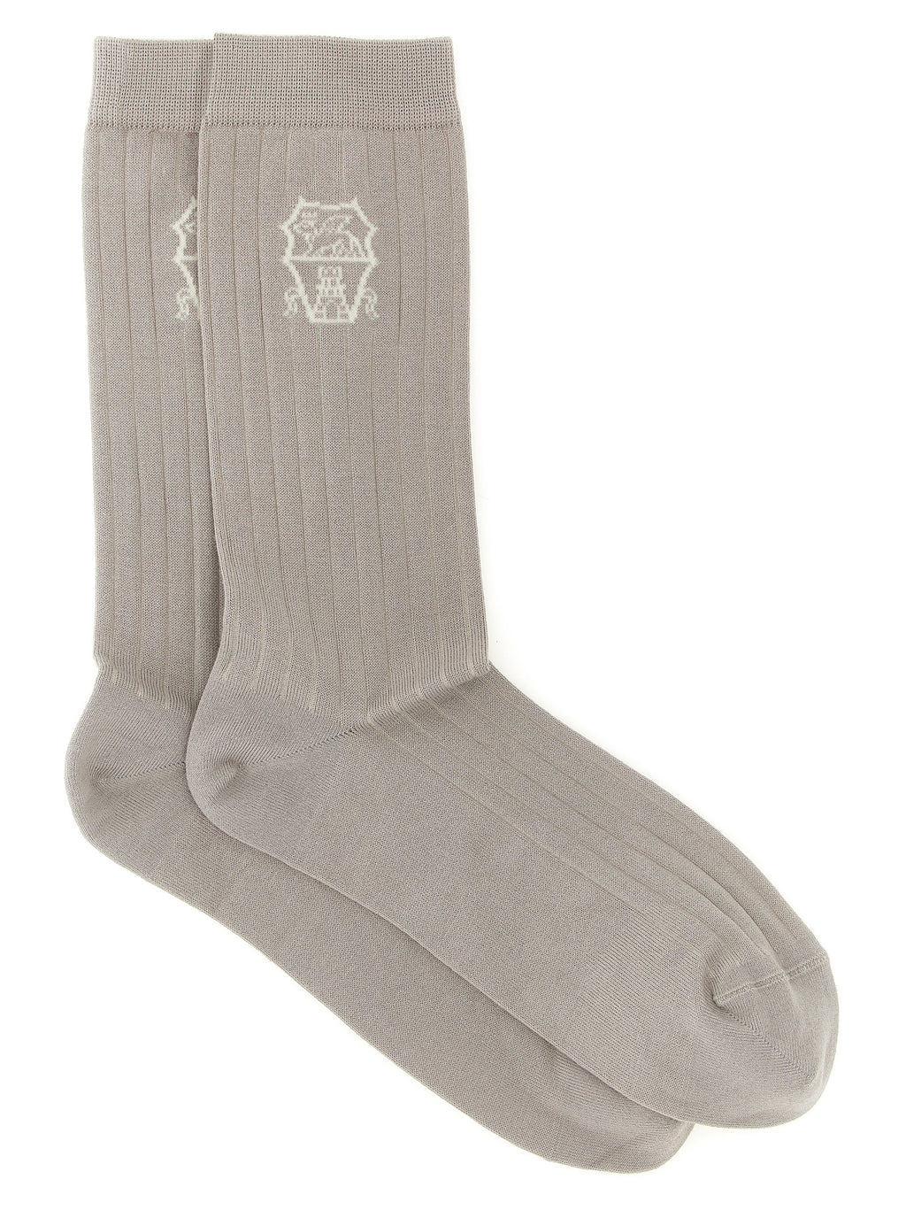 Brunello Cucinelli Graue Baumwollsocken