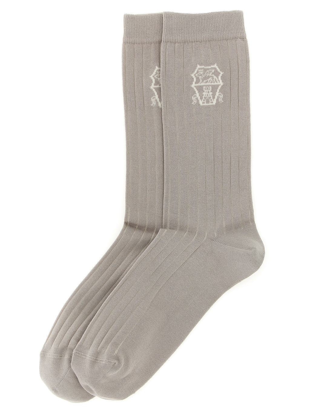 Brunello Cucinelli Graue Baumwollsocken