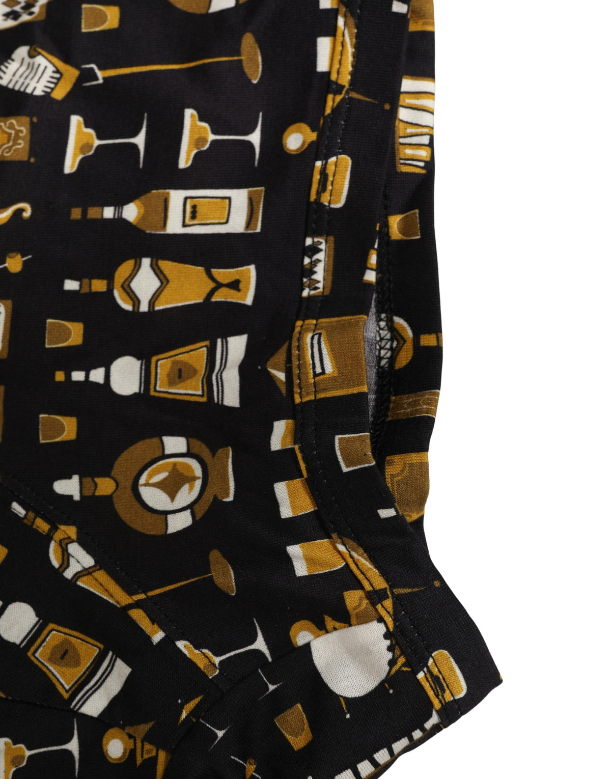 Dolce & Gabbana Schwarze Boxershorts mit Cocktail-Print, Regular Fit