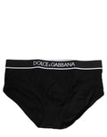 Dolce & Gabbana Schwarze Baumwoll-Herren-Brando-Slip mit Logo
