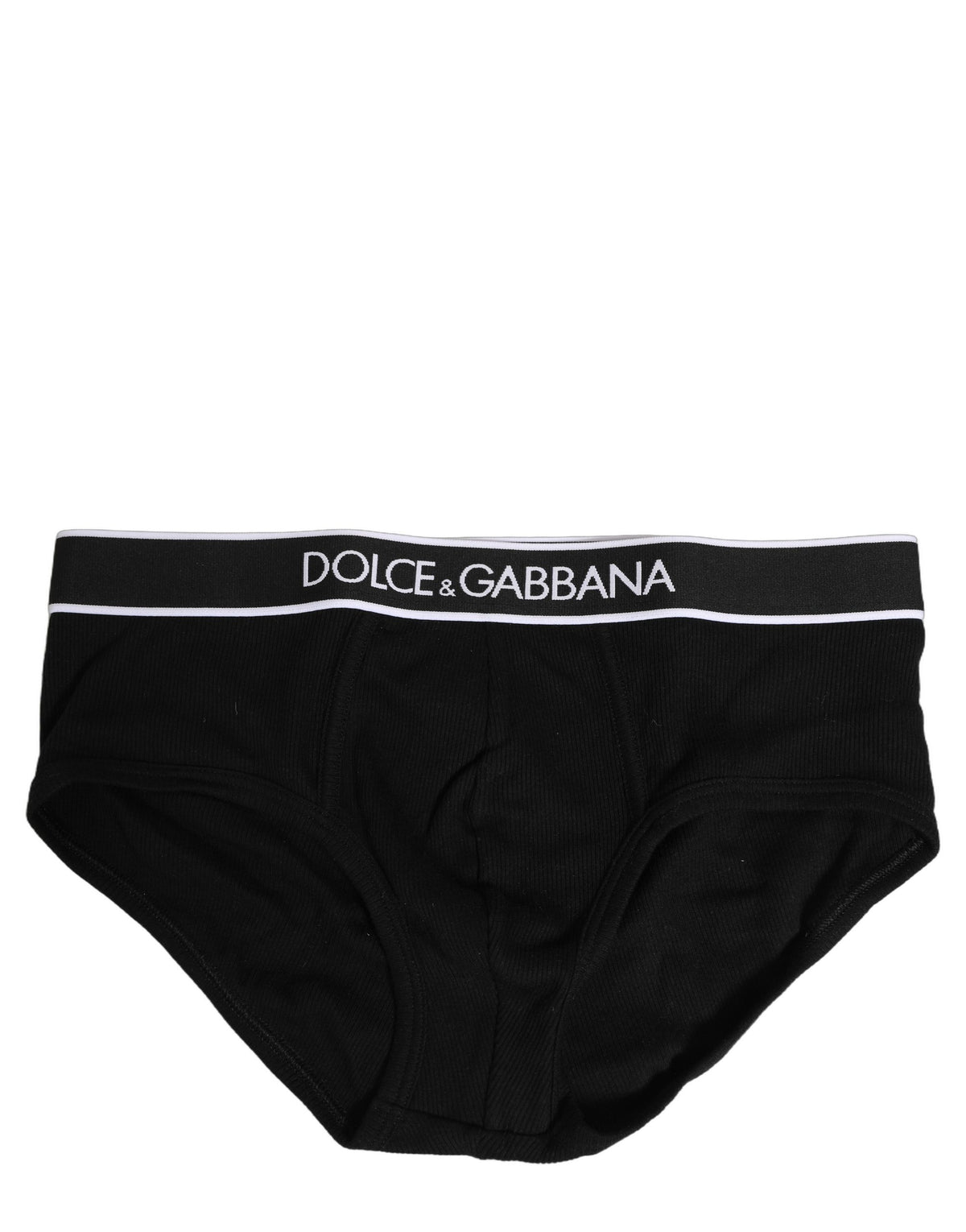 Dolce & Gabbana Schwarze Baumwoll-Herren-Brando-Slip mit Logo