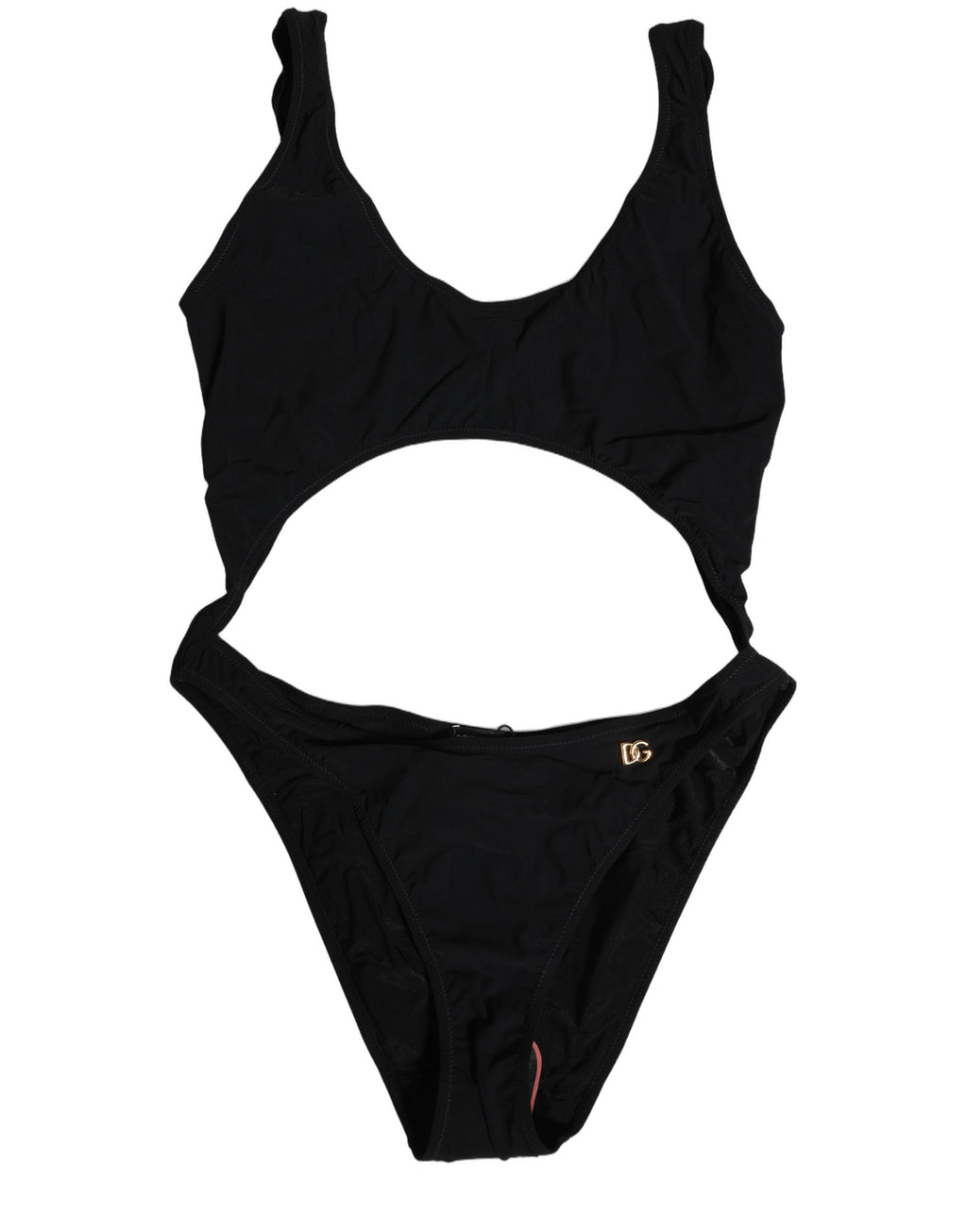 Dolce & Gabbana Schwarzer Badeanzug mit Cut-Out und Logo