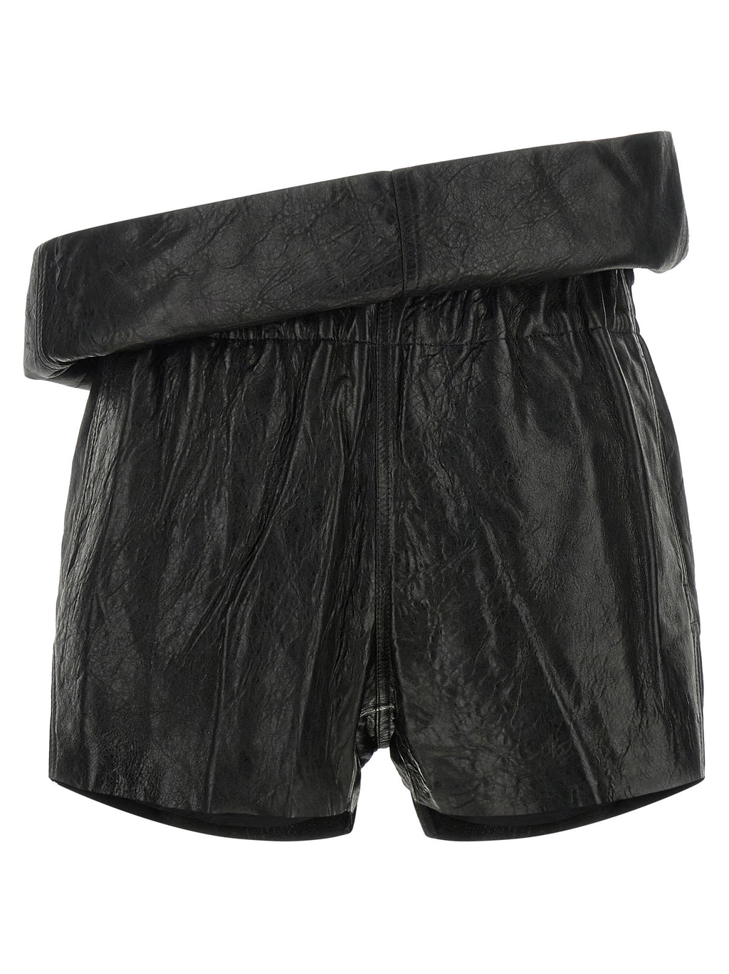 Rick Owens Schwarze Bermuda-Shorts aus Lammleder
