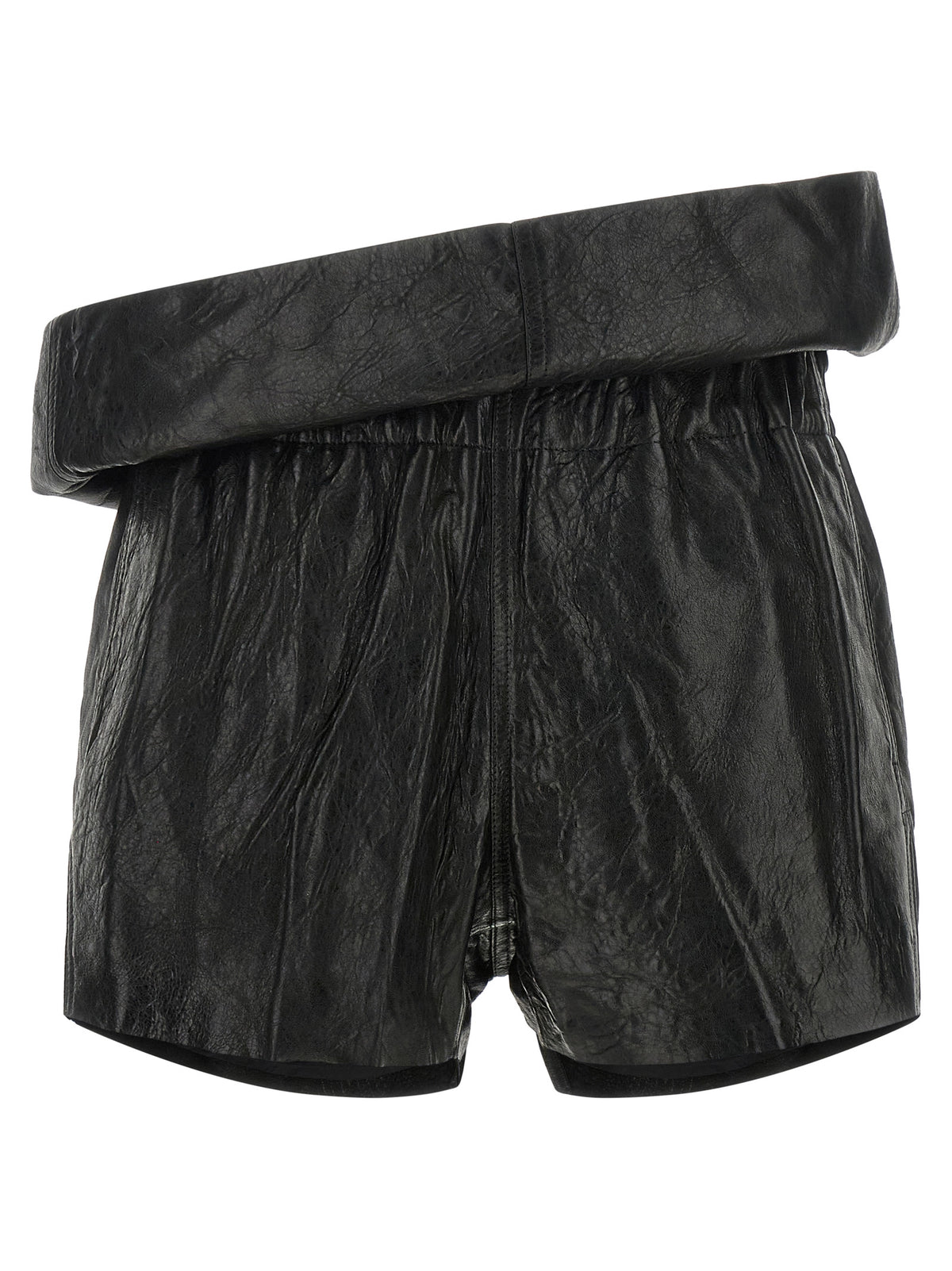 Rick Owens Schwarze Bermuda-Shorts aus Lammleder