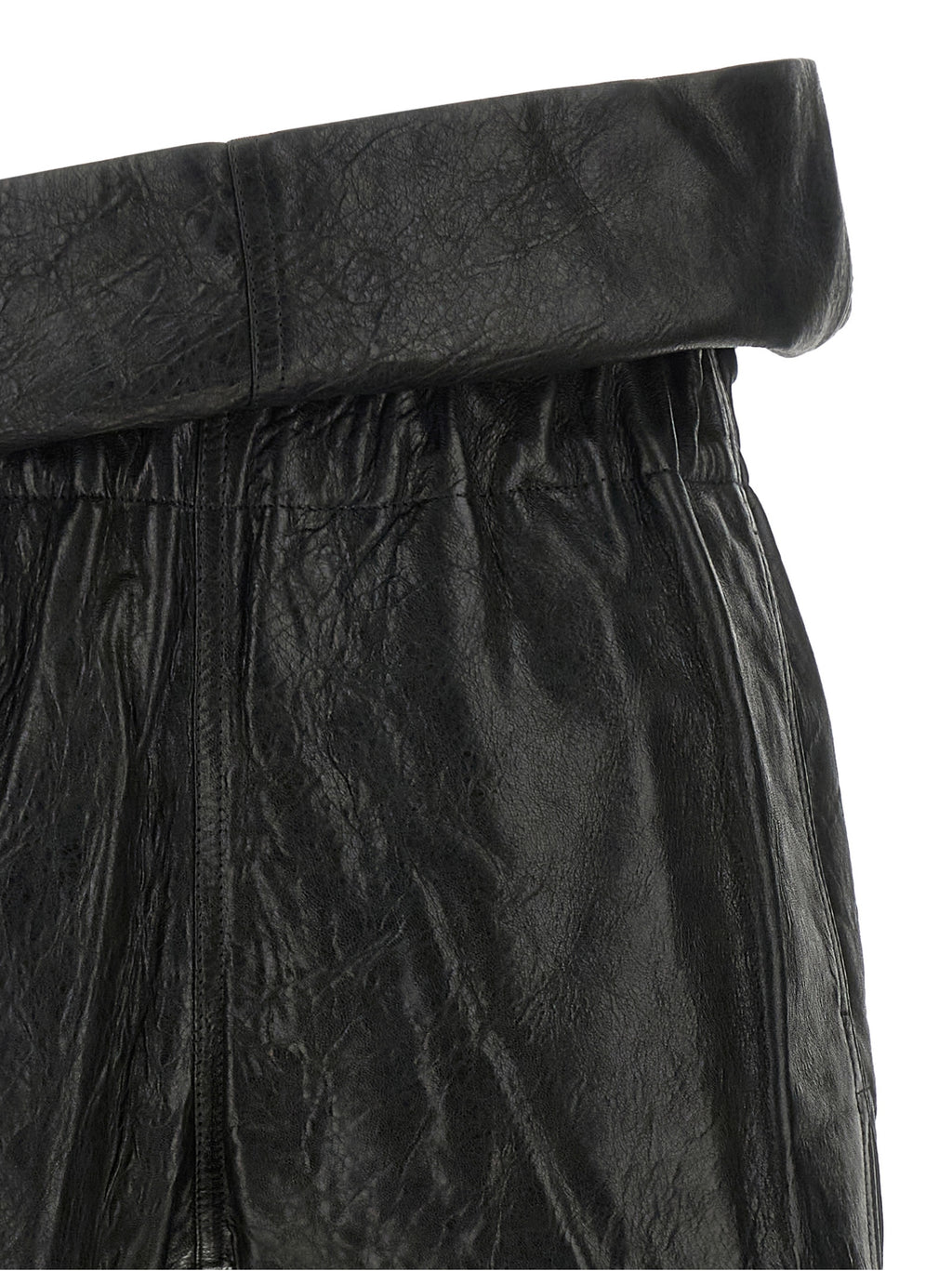 Rick Owens Schwarze Bermuda-Shorts aus Lammleder