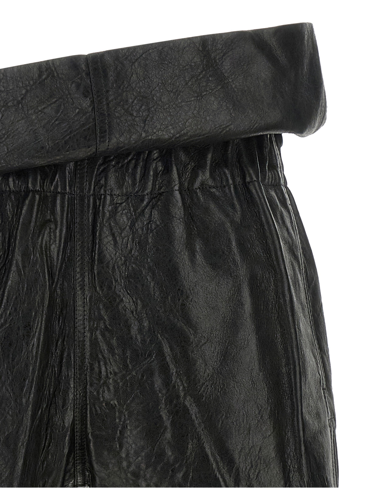 Rick Owens Schwarze Bermuda-Shorts aus Lammleder
