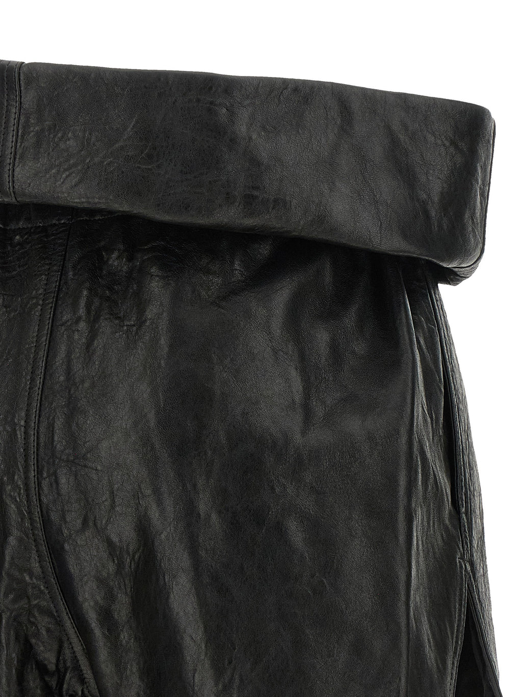 Rick Owens Schwarze Bermuda-Shorts aus Lammleder