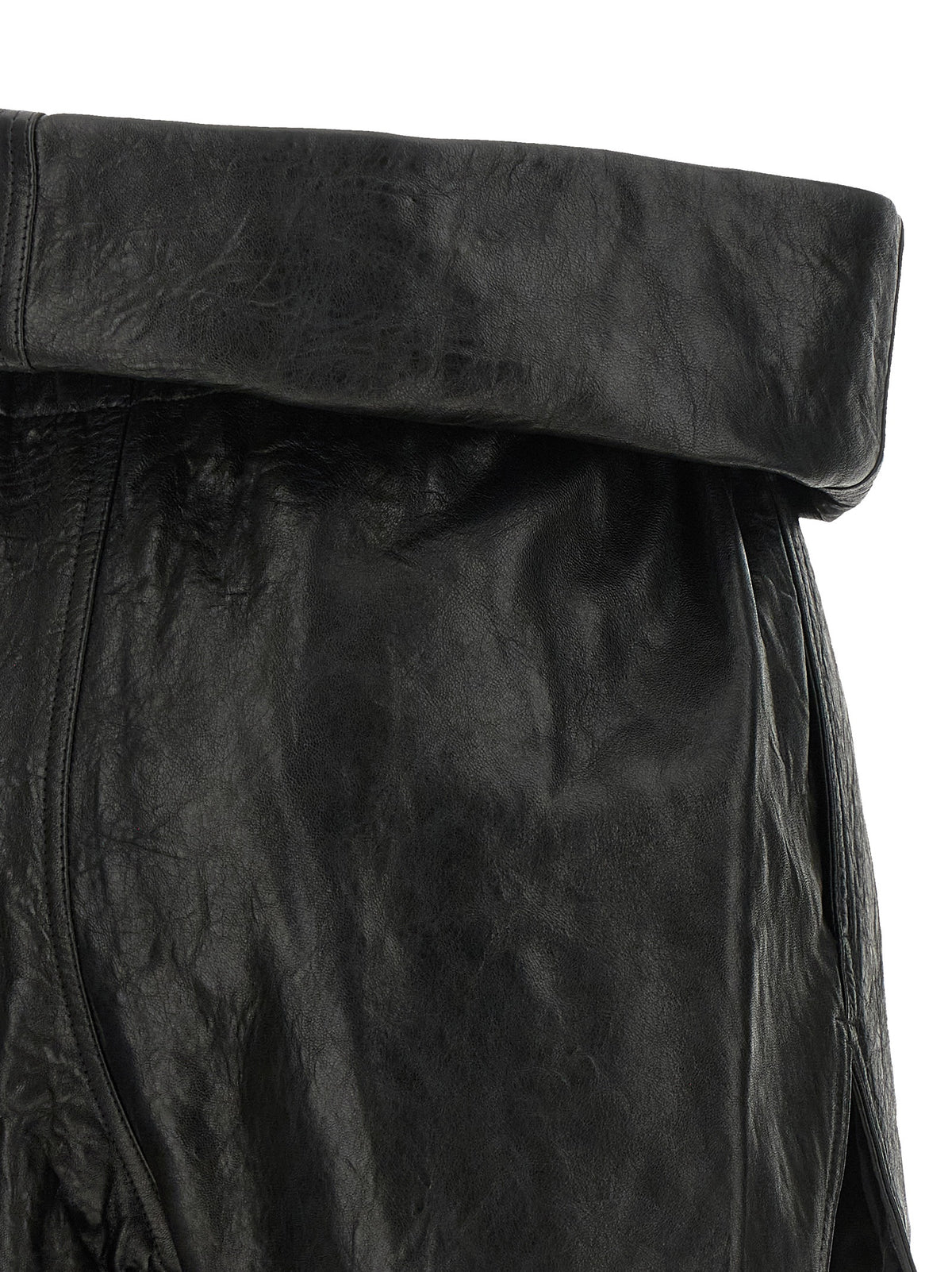 Rick Owens Schwarze Bermuda-Shorts aus Lammleder