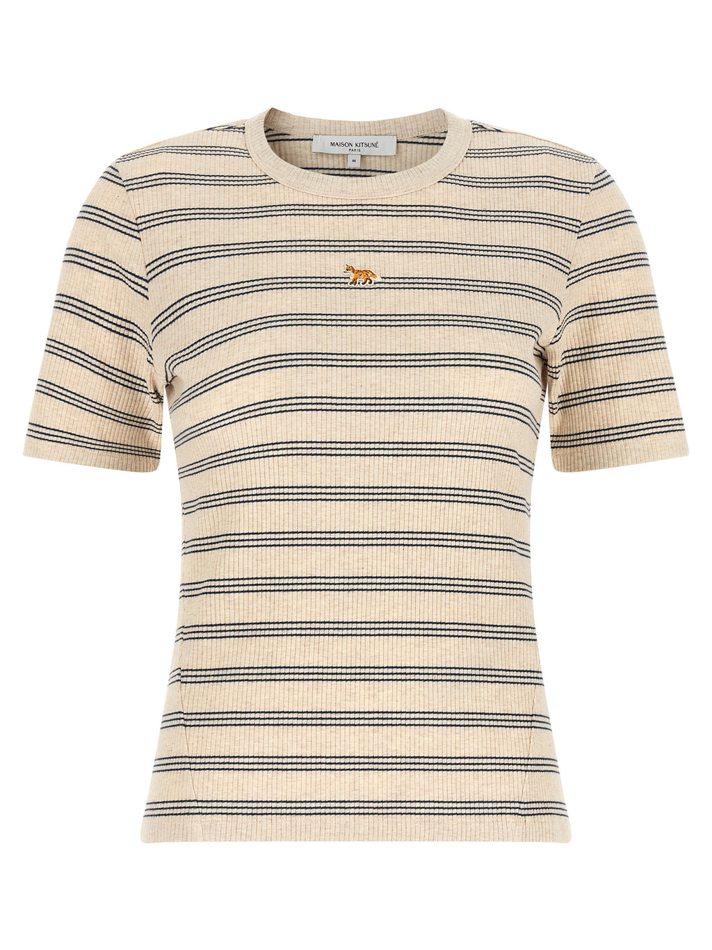 Maison Kitsuné Beige Bio-Baumwoll-T-Shirt