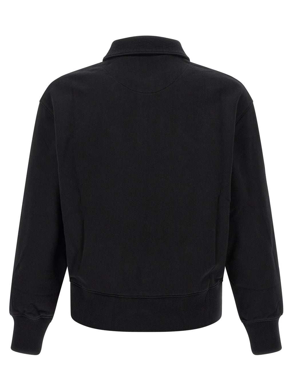 Maison Kitsuné Schwarzer Bio-Baumwoll-Sweater