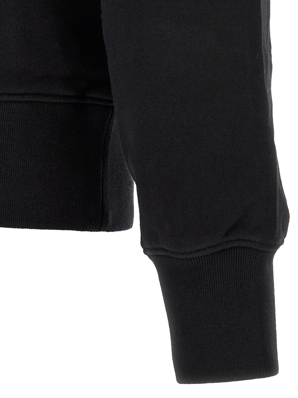 Maison Kitsuné Schwarzer Bio-Baumwoll-Sweater