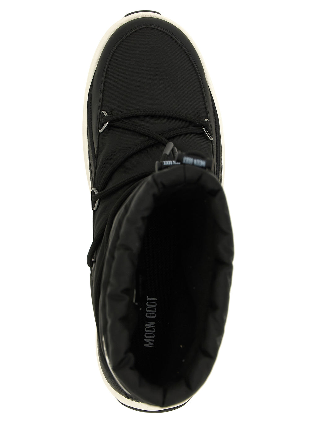 Moon Boot Schwarze Schnürstiefel aus Polyester