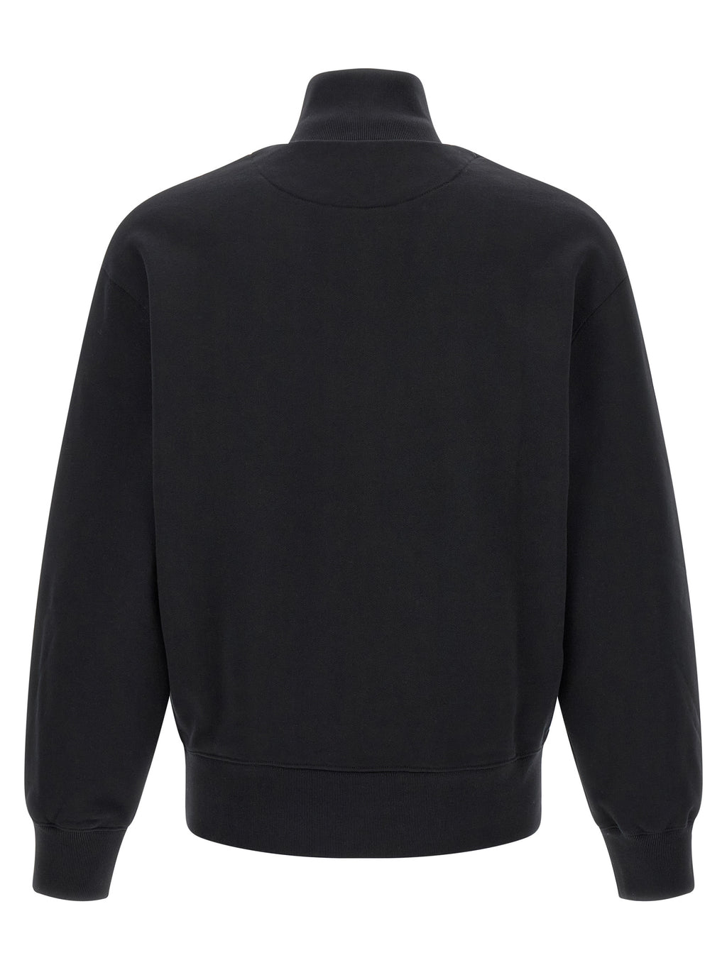 Maison Kitsuné Schwarzer Bio-Baumwoll-Sweater
