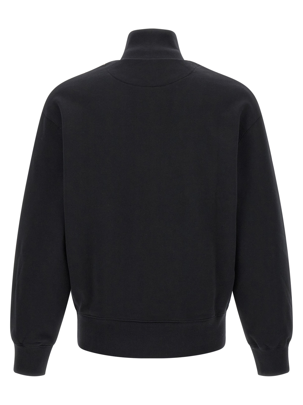 Maison Kitsuné Schwarzer Bio-Baumwoll-Sweater