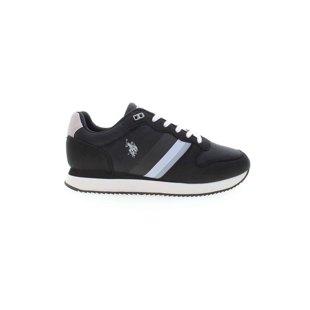 U.S. POLO ASSN. Schwarze Herren-Sneaker aus Polyester