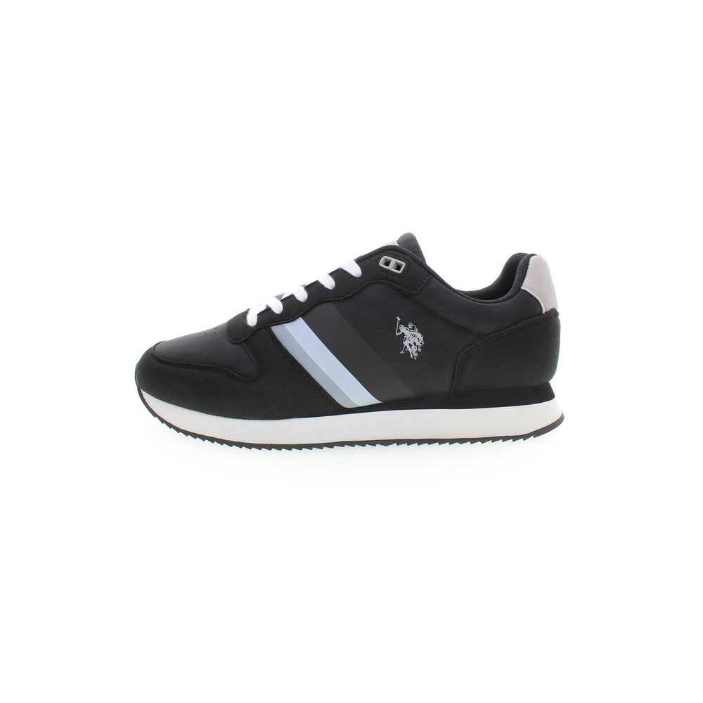 U.S. POLO ASSN. Schwarze Herren-Sneaker aus Polyester