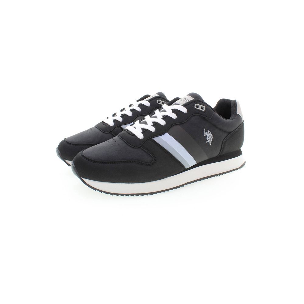 U.S. POLO ASSN. Schwarze Herren-Sneaker aus Polyester