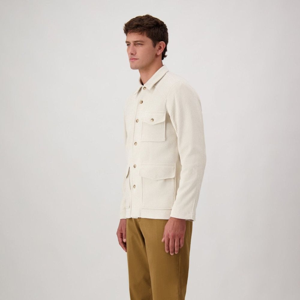 Autore Beige Polyester Jackets And Coat