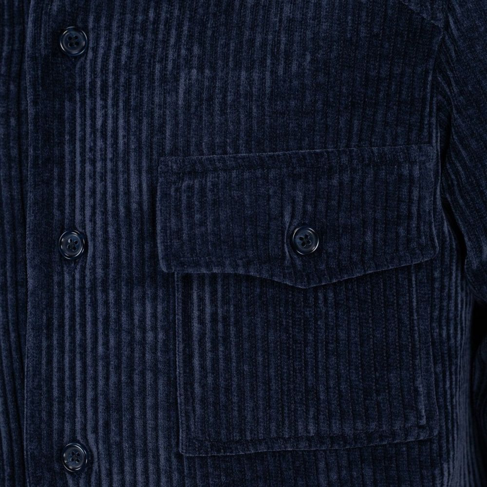 Autore Blaue Polyester-Jacke in voller Länge