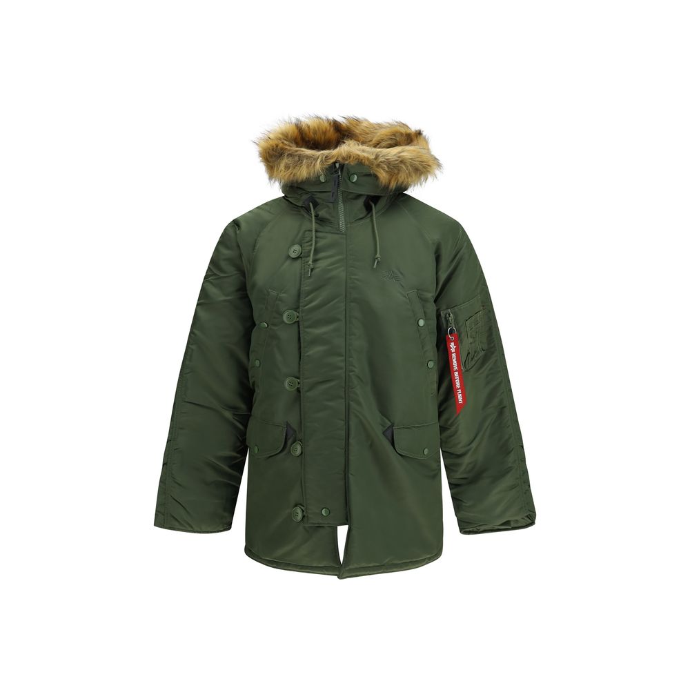 ALPHA INDUSTRIES Zweifarbiger Nylon-Trenchcoat
