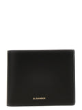 Jil Sander Schwarzes Kalbsleder Portemonnaie