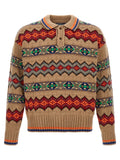 Polo Ralph Lauren Mehrfarbige Wollstrickjacke