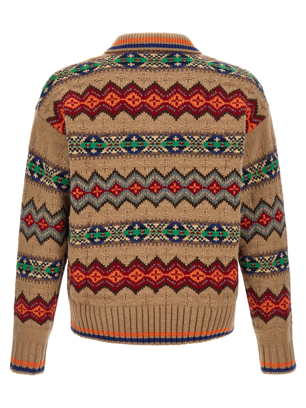 Polo Ralph Lauren Mehrfarbige Wollstrickjacke