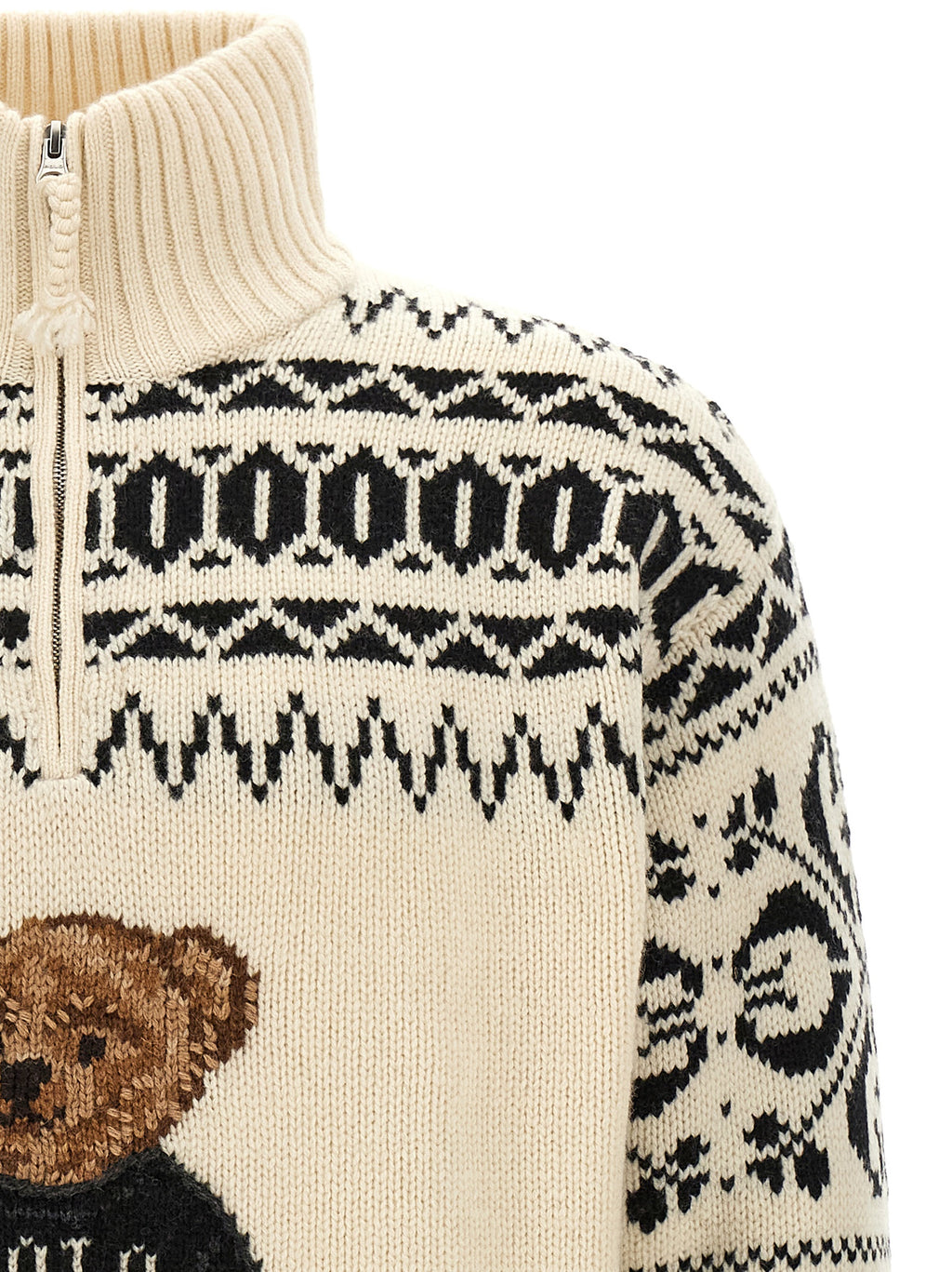 Polo Ralph Lauren Zweifarbige Wollstrickjacke
