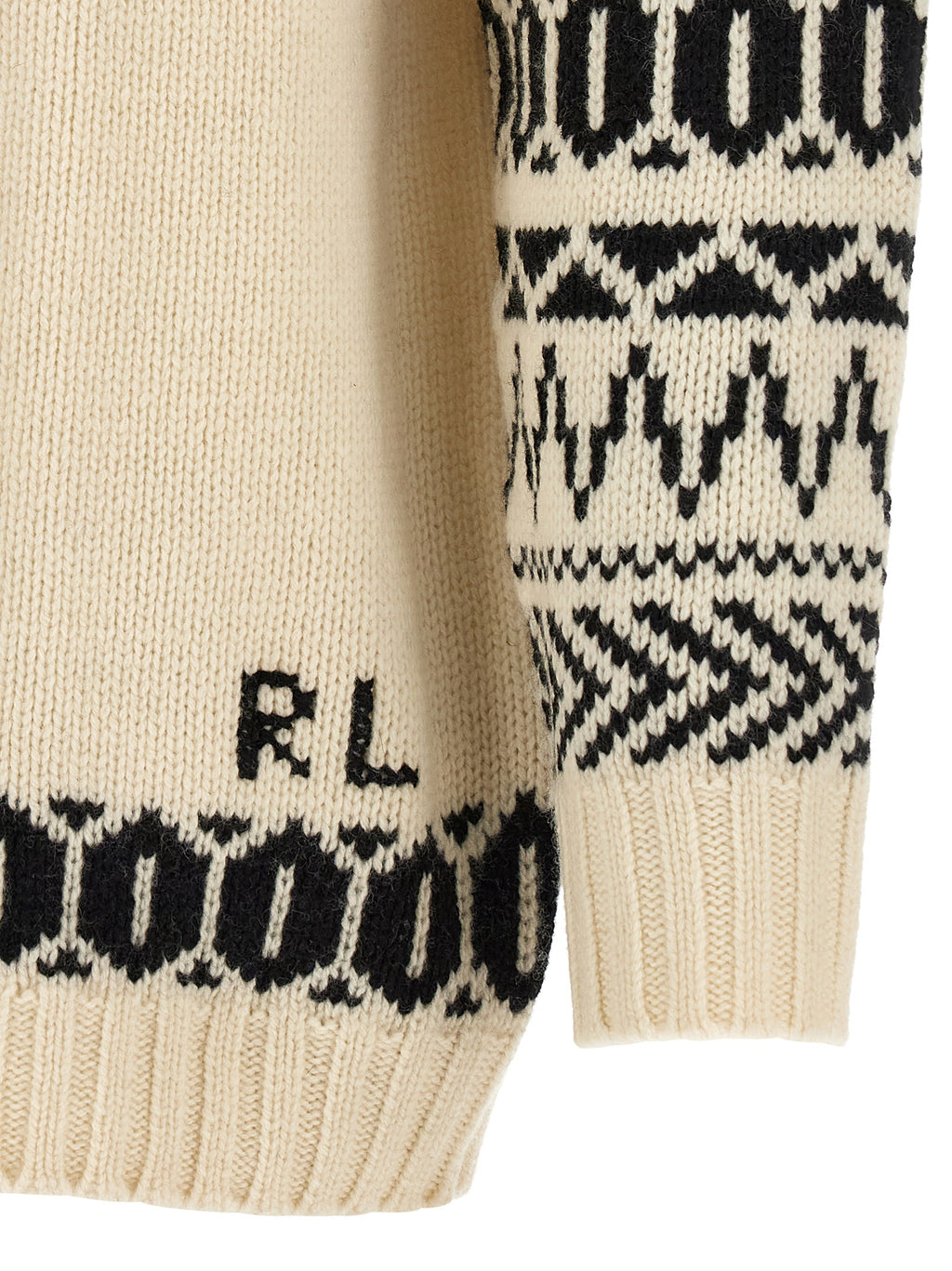 Polo Ralph Lauren Zweifarbige Wollstrickjacke