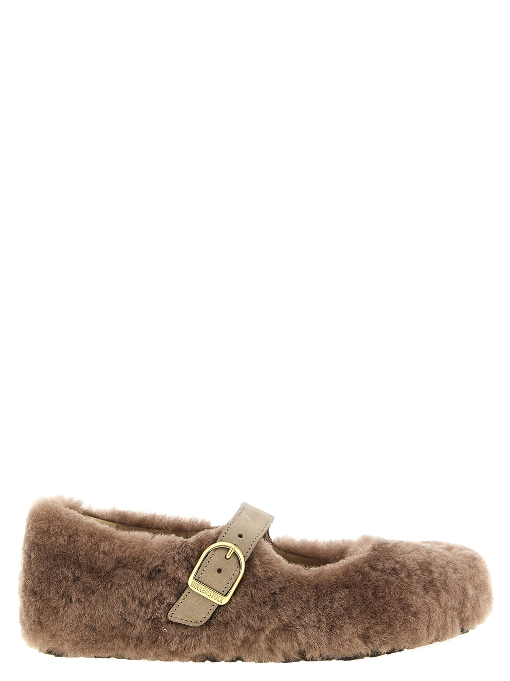 Birkenstock Graue Leder-Ballerinas