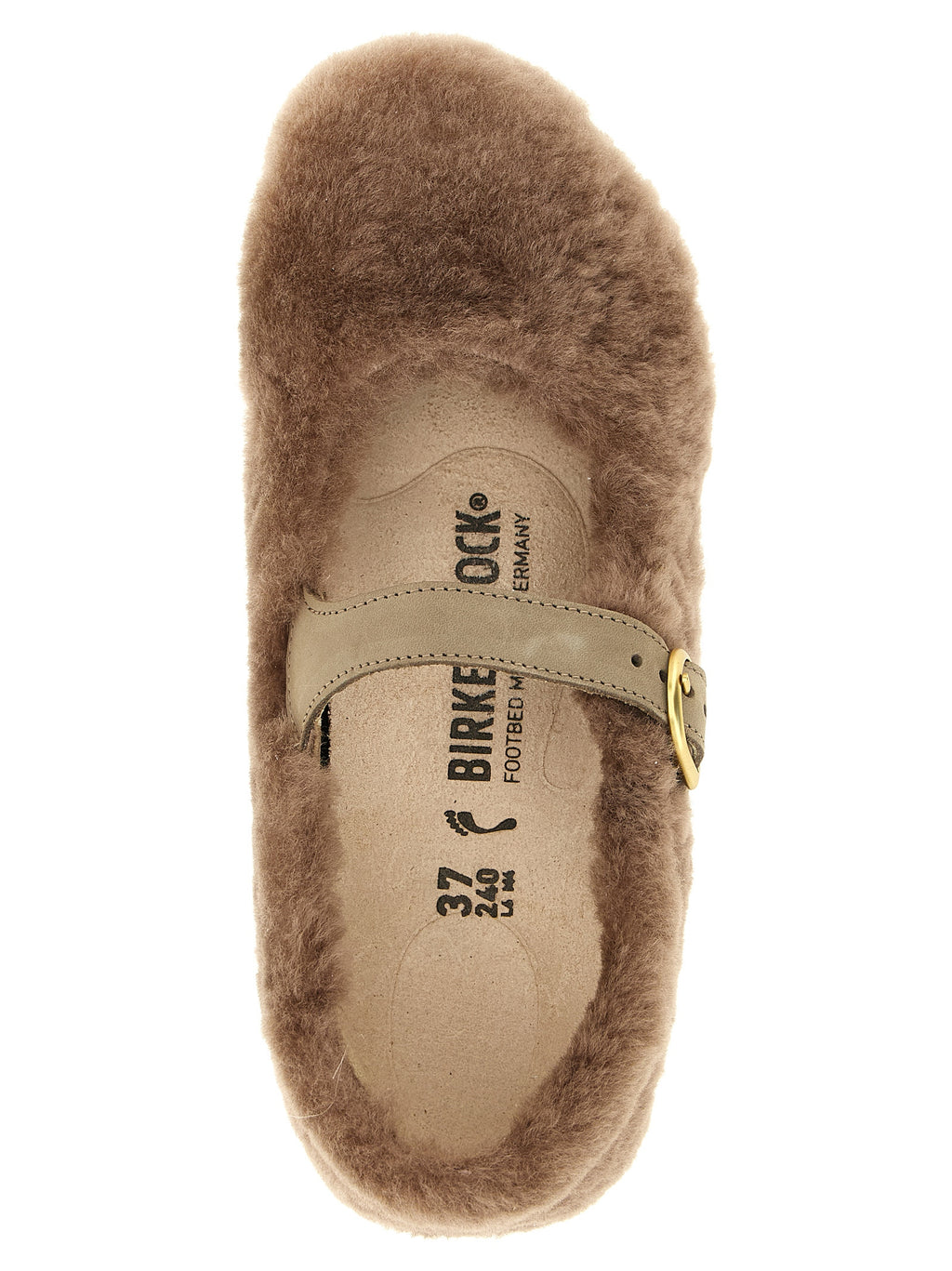 Birkenstock Graue Leder-Ballerinas
