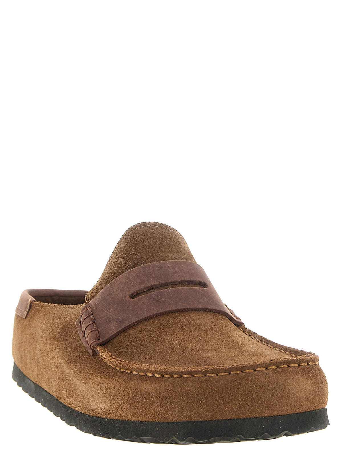 Birkenstock Brauner Kalbsleder-Mokassin