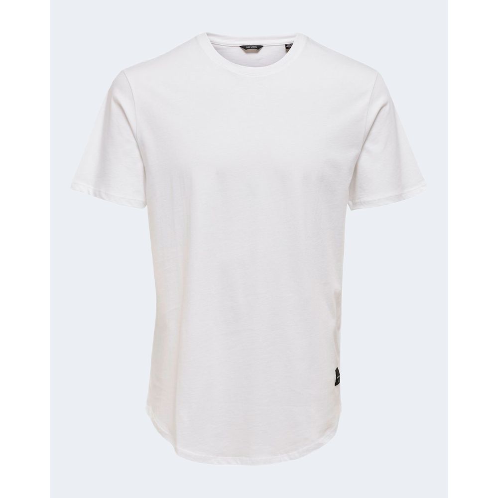 Only & Sons Weißes Baumwoll-T-Shirt