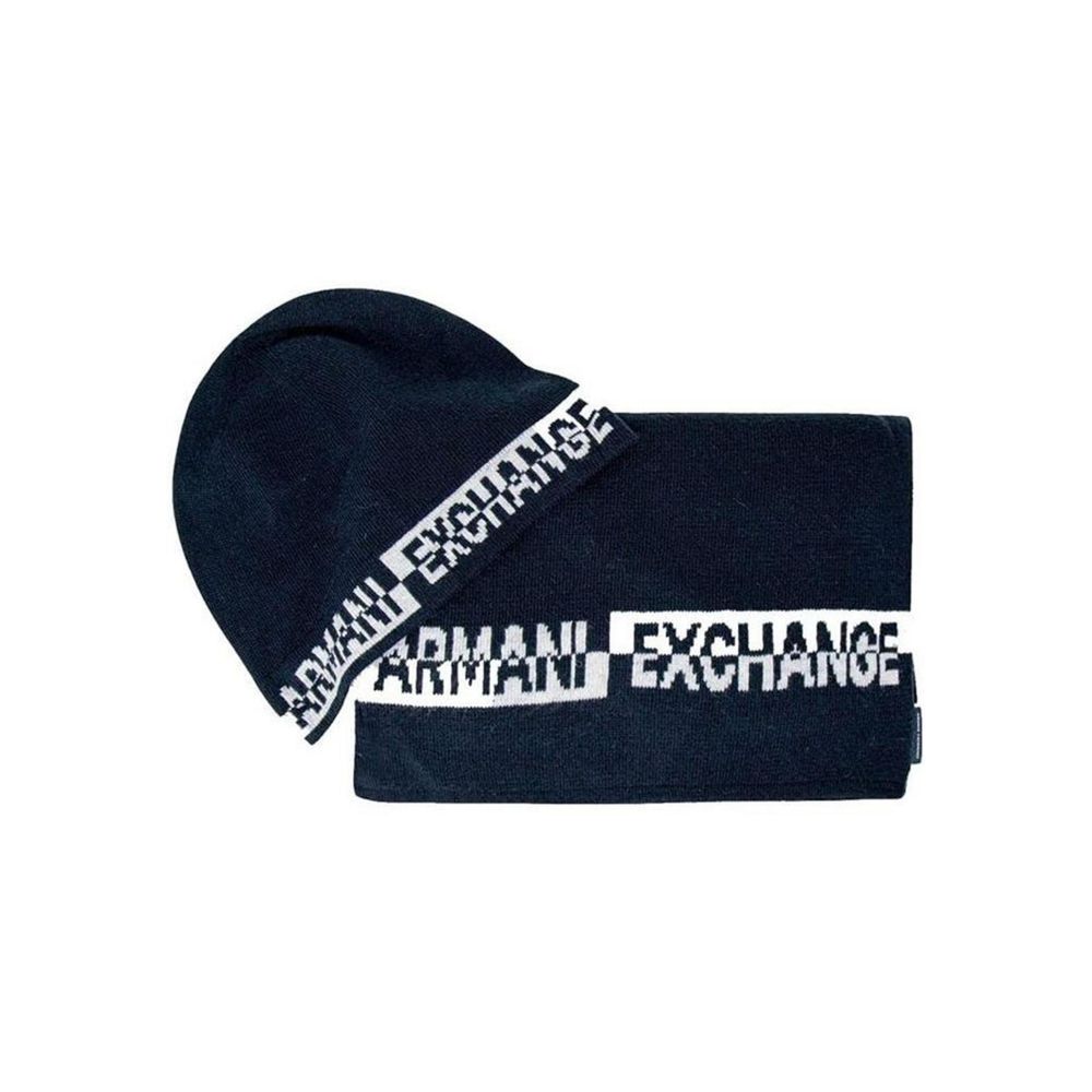 Armani Exchange Blauer Marabou-Schal