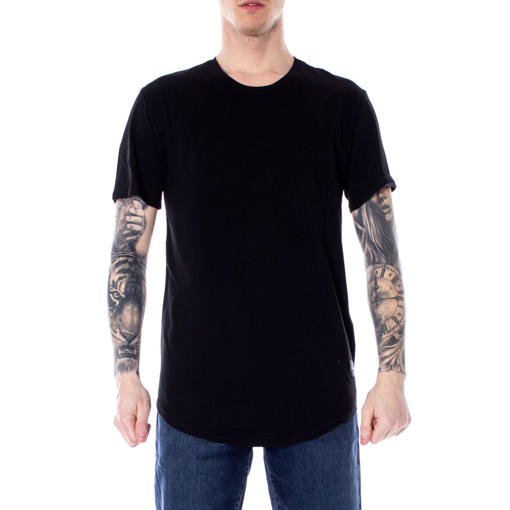 Only & Sons Schwarzes Baumwoll-T-Shirt
