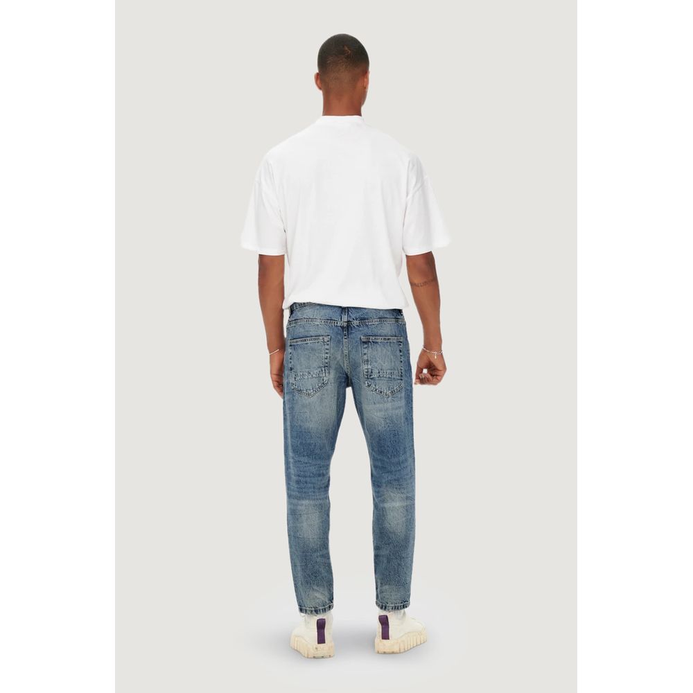 Only & Sons Blaue Baumwoll-Jeans im Slim Fit
