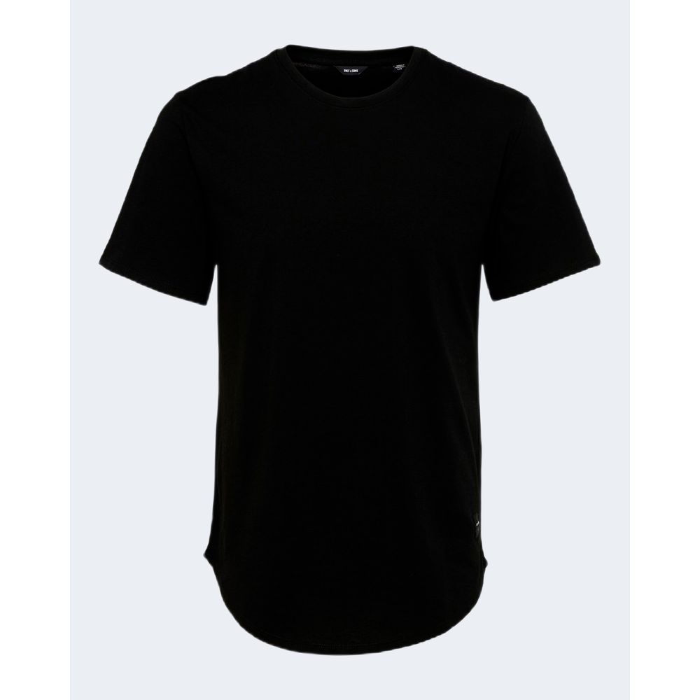 Only & Sons Schwarzes Baumwoll-T-Shirt