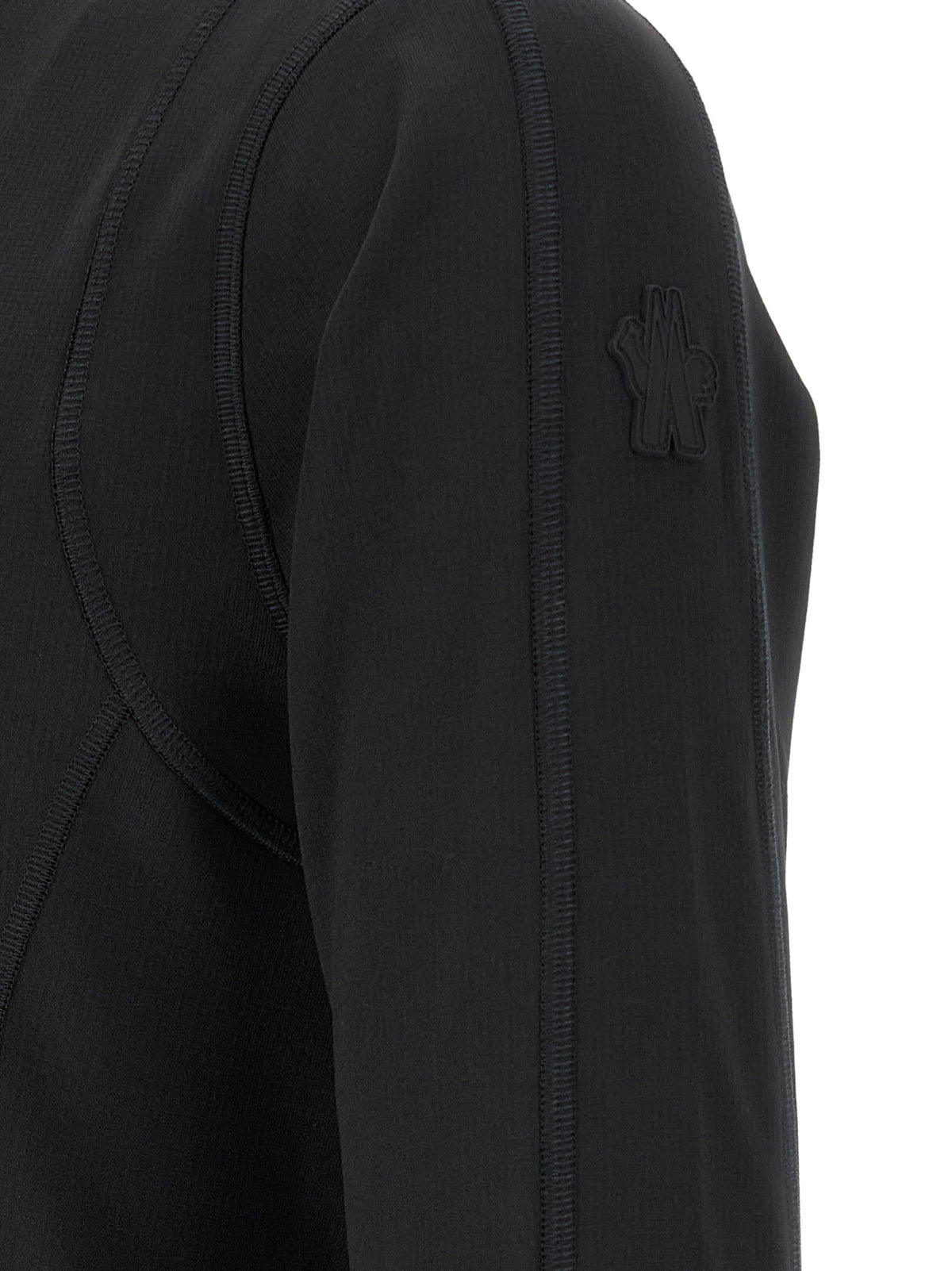 Moncler Grenoble Schwarzes Polyamid-Sweatshirt