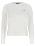 Polo Ralph Lauren Weißes Langarm-T-Shirt aus Baumwolle